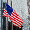 american flag in chicago illinois downtown glass f RGHCASD